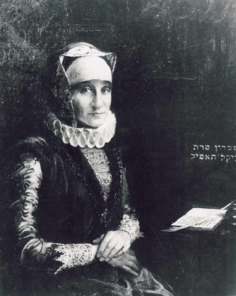 photo of a 17th century Jewish merchant woman