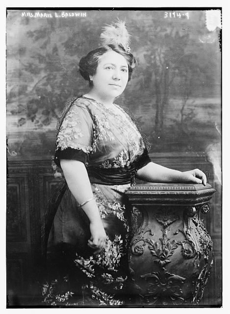 a black and white photo of Marie Louise Bottinea, a native woman suffragist