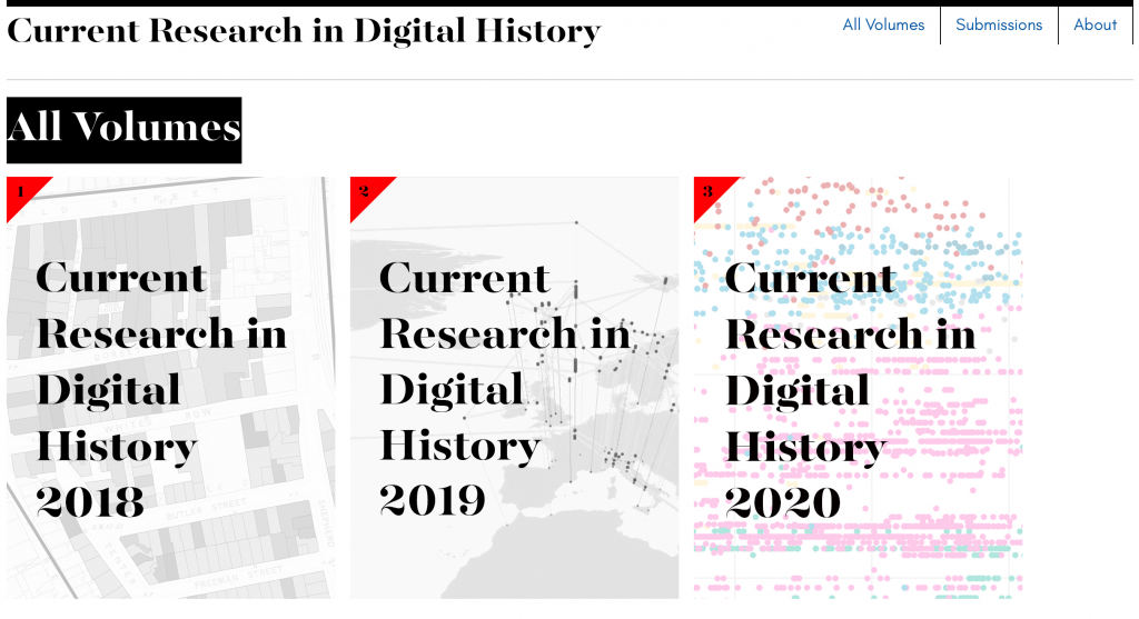 New Publication Model, Editor for Current Research in Digital History