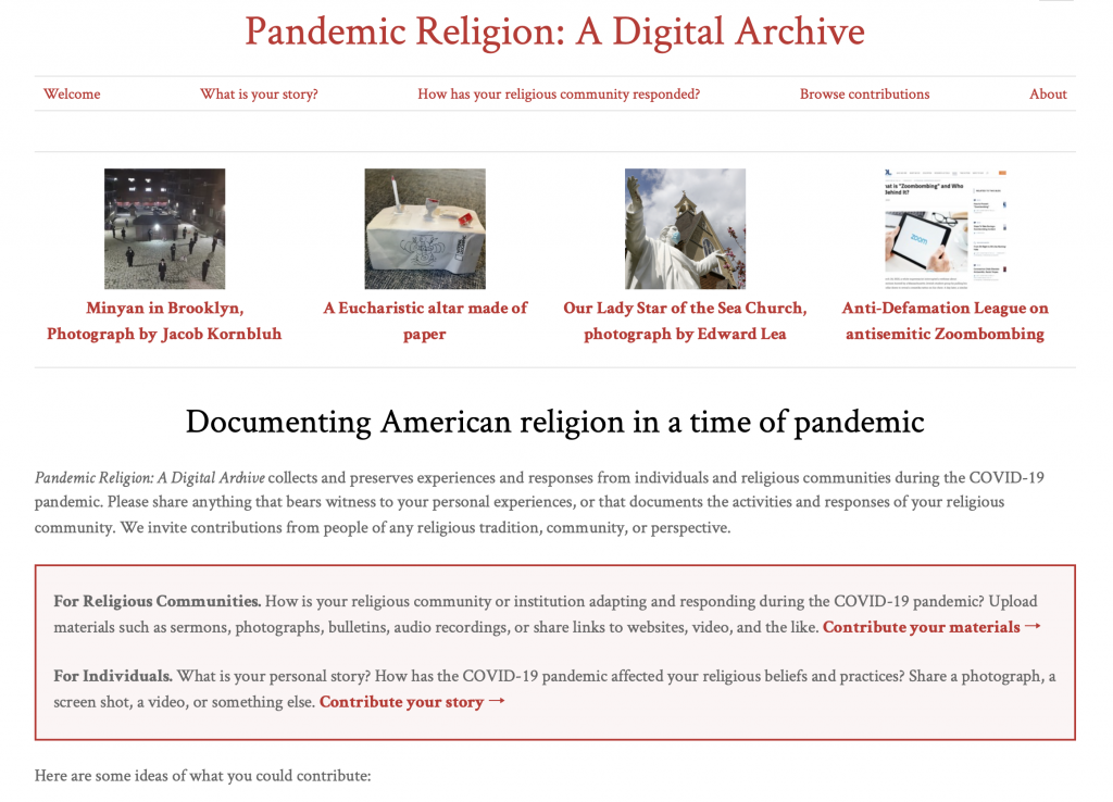 Pandemic Religion Project to Document Changes in American Religion