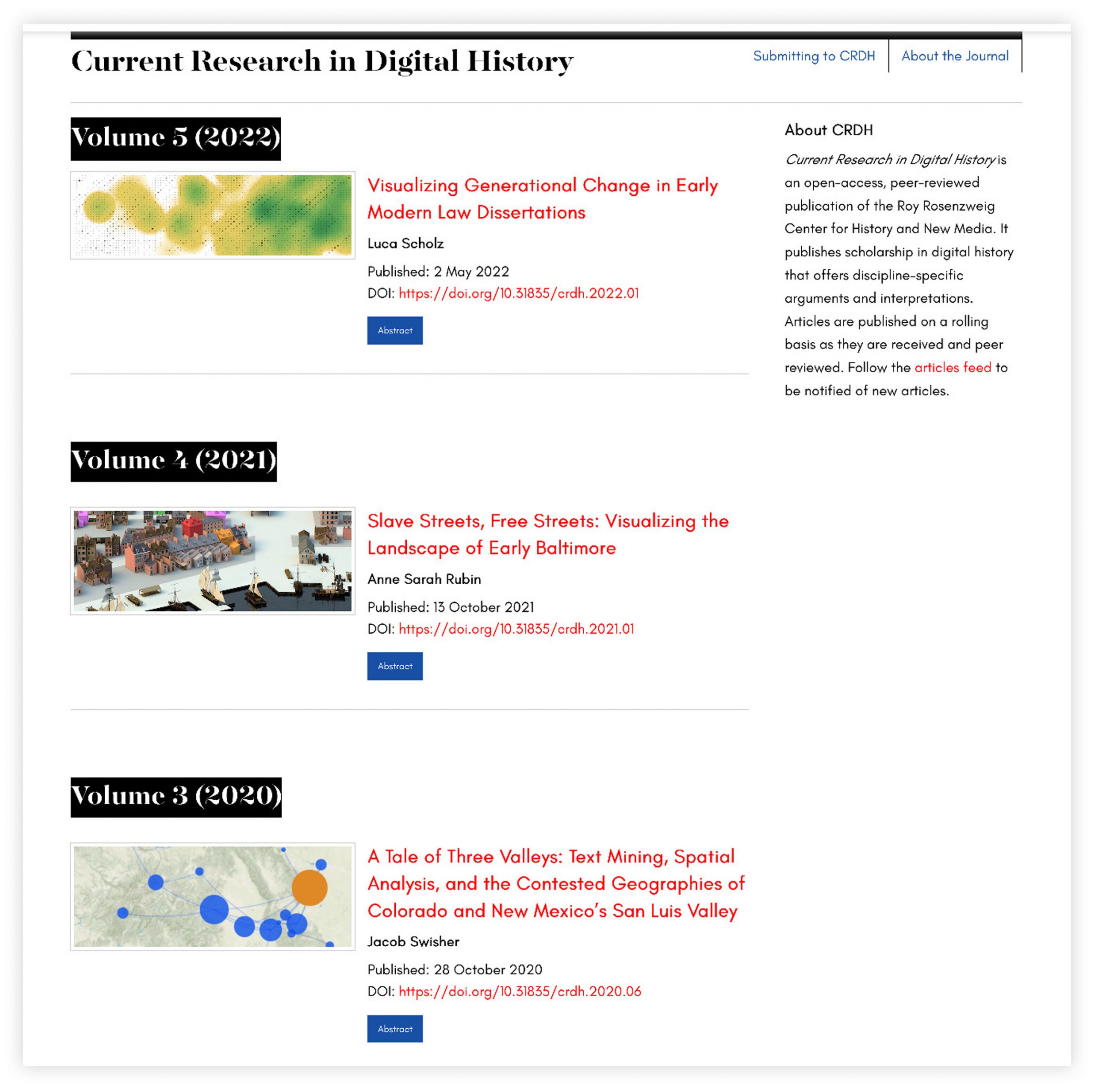 Current Research in Digital History