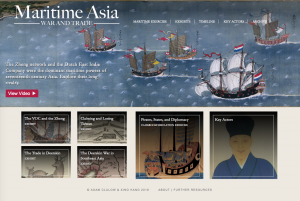 Homepage of the website Maritime Asia: War and Trade