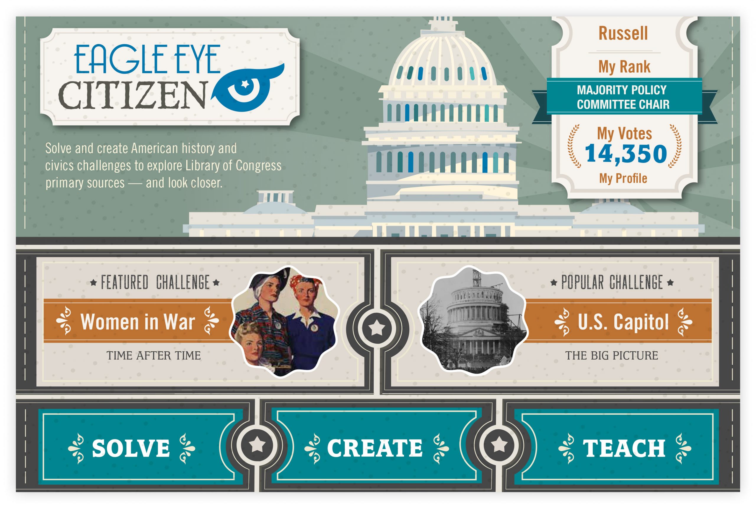 Screengrab of the Eagle Eye Citizen website landing page.