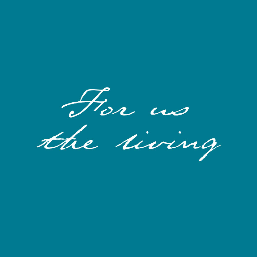 Logo of For Us the Living website.