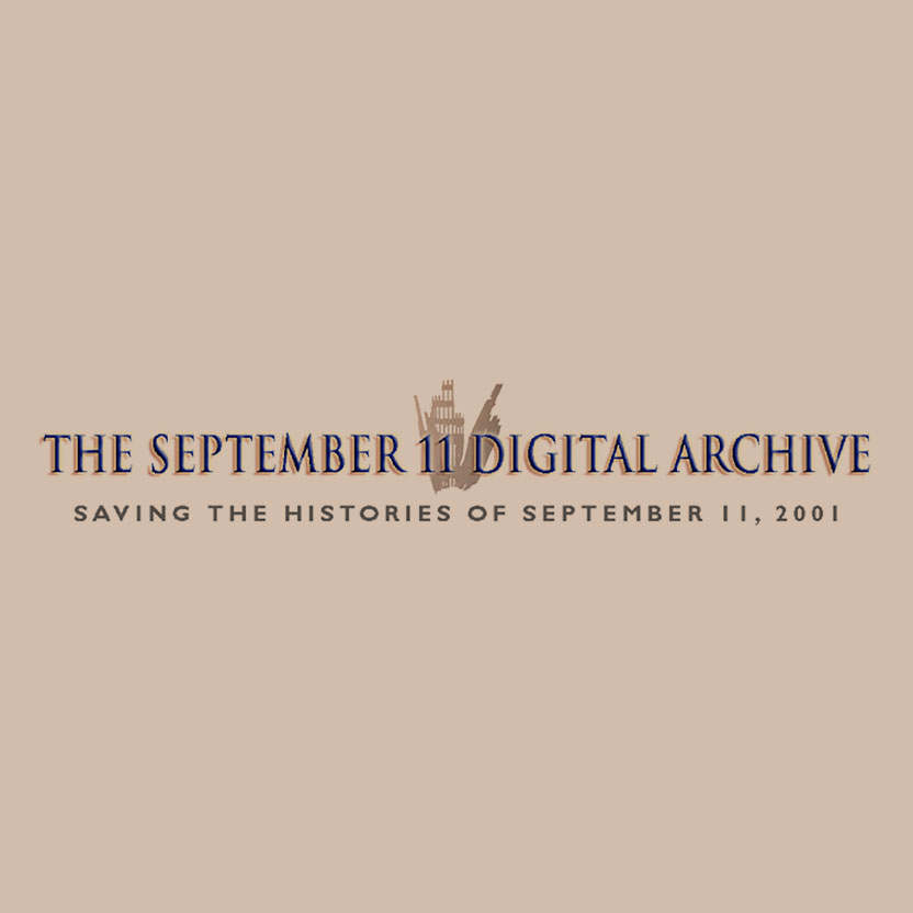 Logo for The September 11 Digital Archive website with the tagline, "Saving the Histories of September 11, 2001."