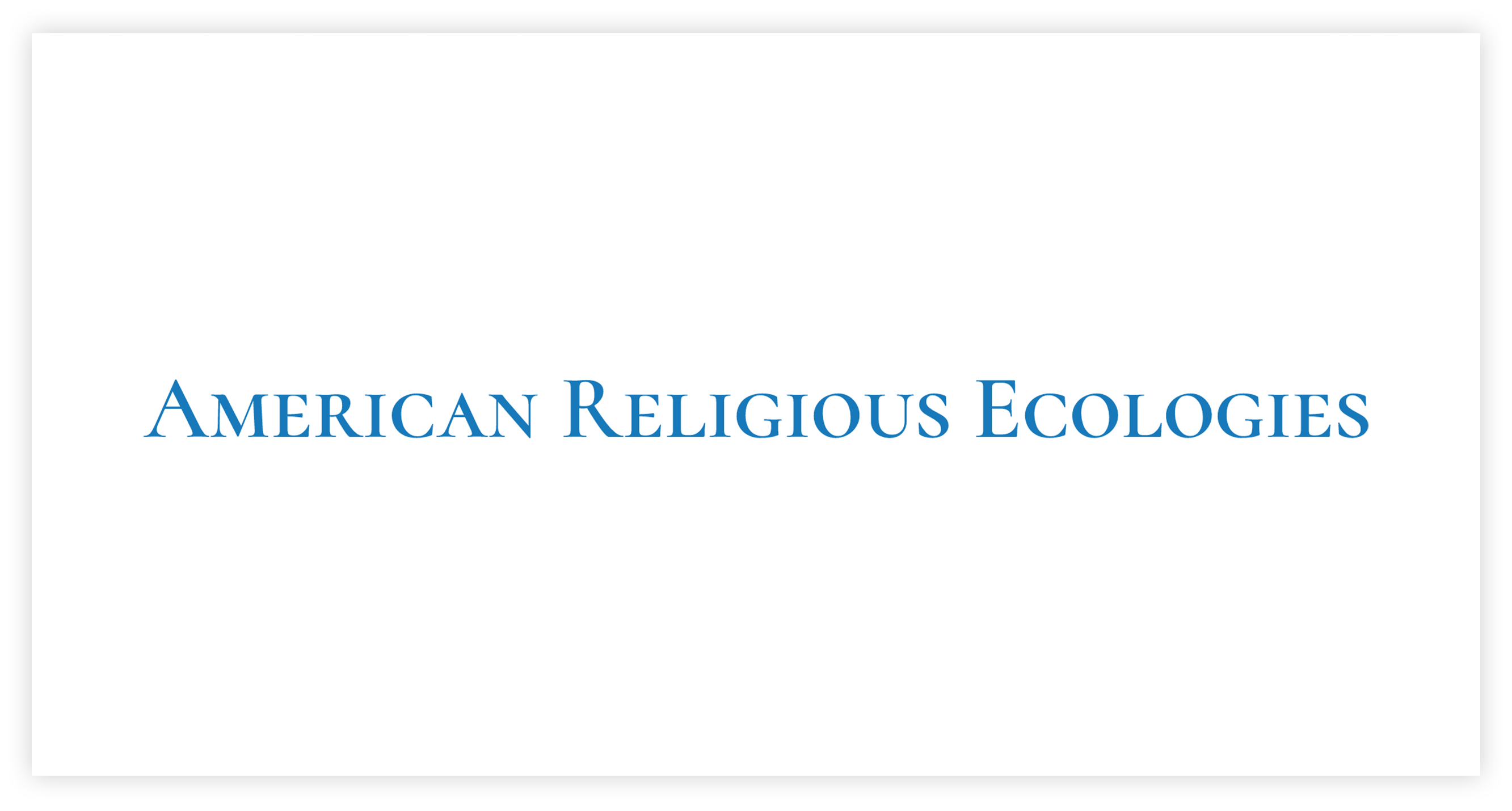 Logo for the American Religious Ecologies website.