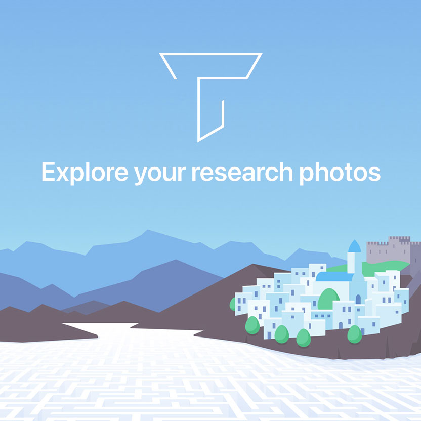 Logo for the Tropy website with the tagline, "Explore your research photos."