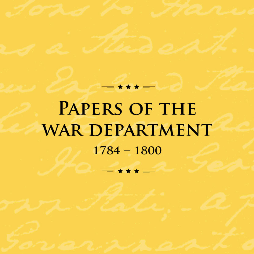 Logo for the Papers of the War Department 1784–1800 website.
