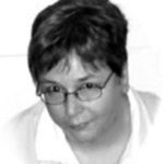 Black and white headshot of Paula Petrik.