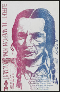 “Support the American Indian Movement” poster featured in the teaching guides.